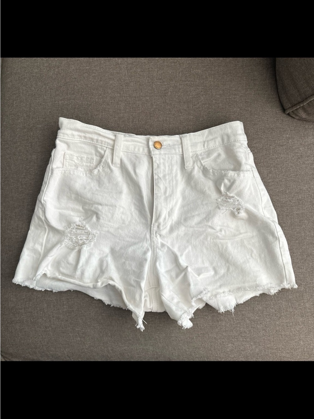 Universal Thread White Distressed Cutoff Denim Shorts
